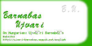 barnabas ujvari business card